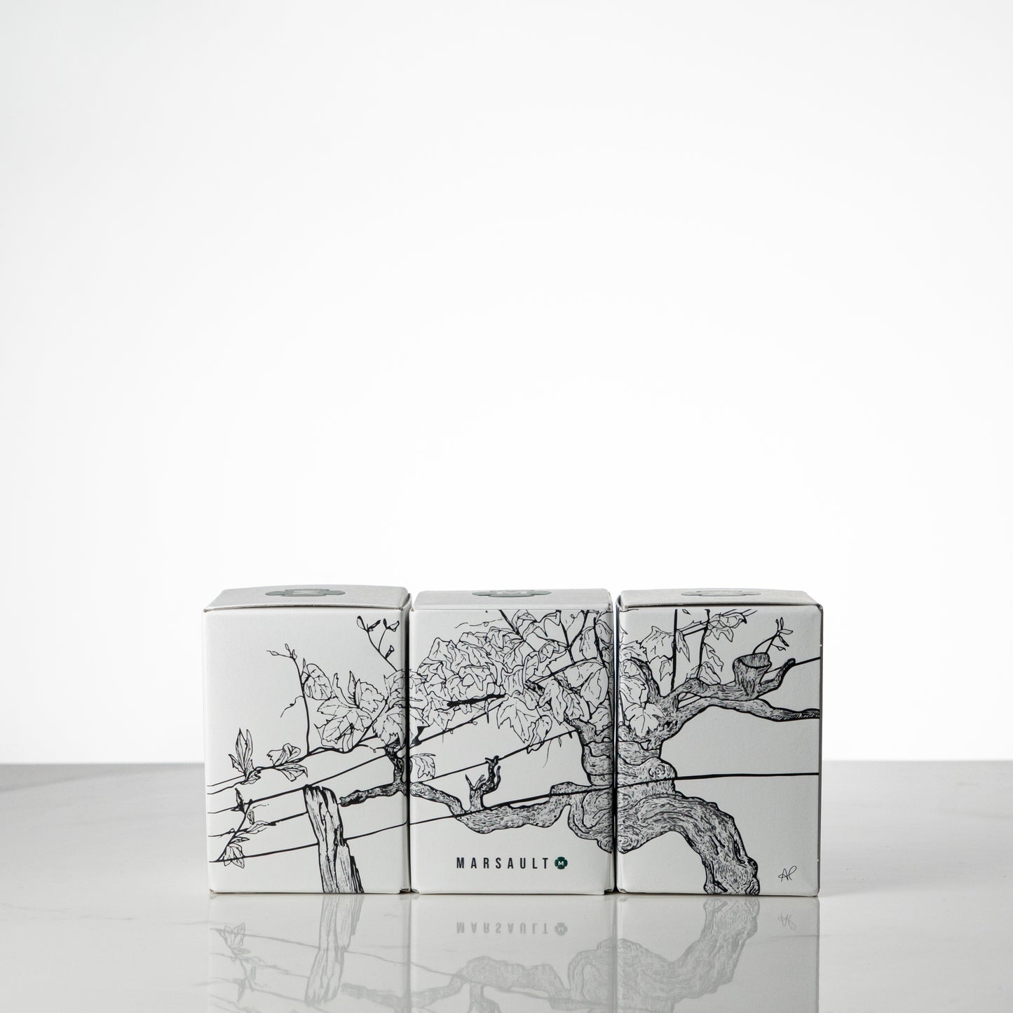 Triptyque : 3 bougies demi-bouteilles