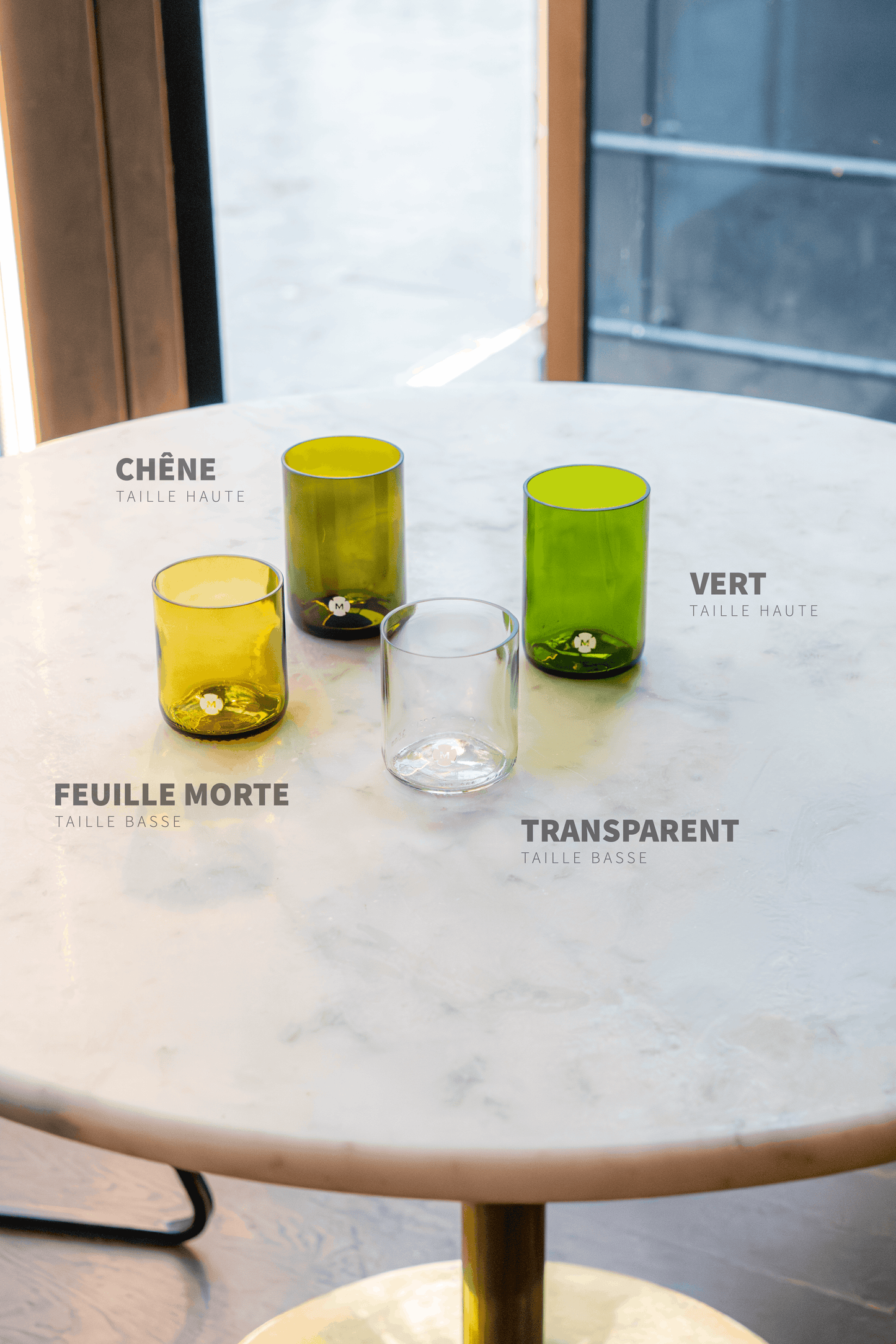 Verres MARSAULT – Verres à boire en bouteilles upcyclées