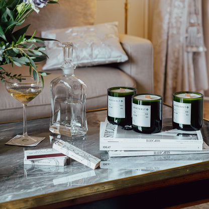Triptyque : 3 bougies bouteilles
