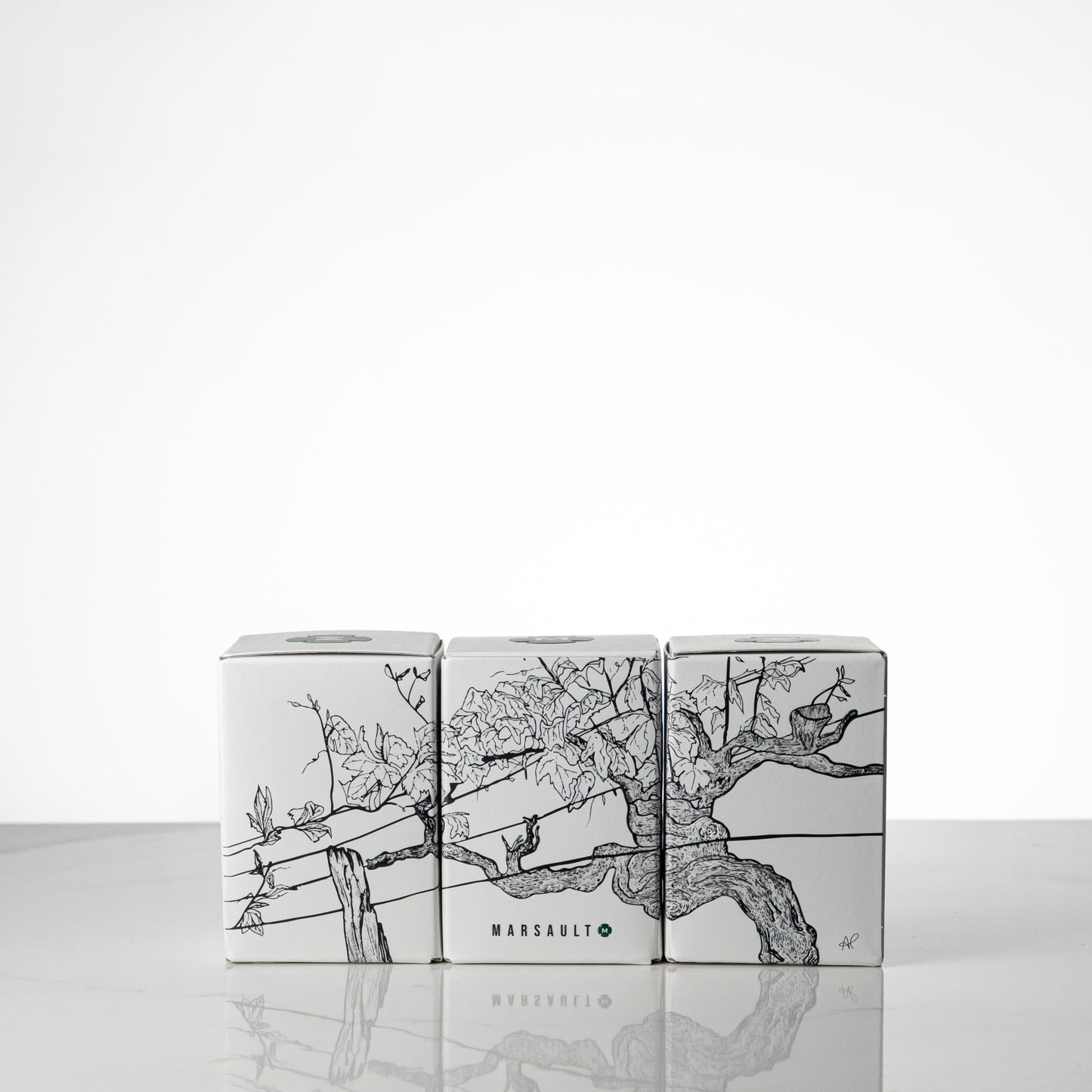 Triptyque : 3 bougies demi-bouteilles
