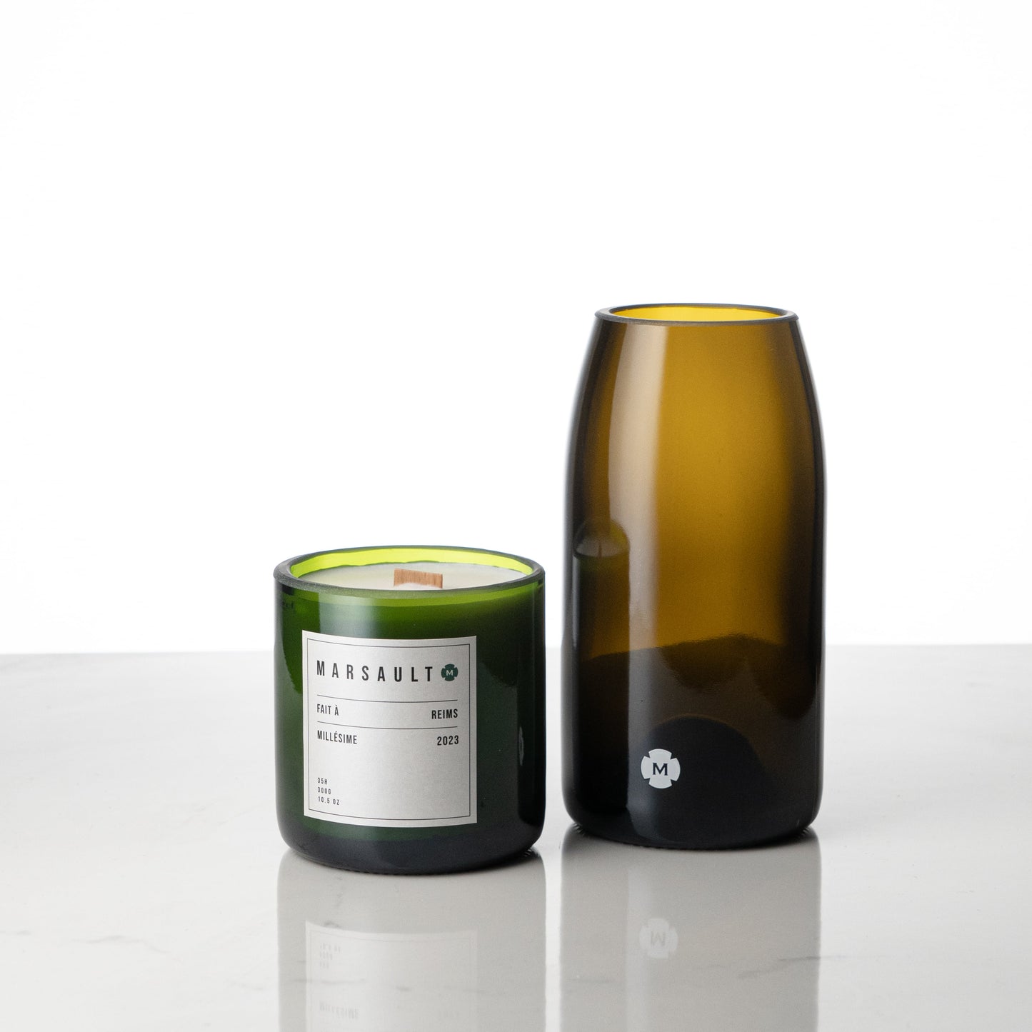 Pack Bouteille : Bougie + Vase 75 cl